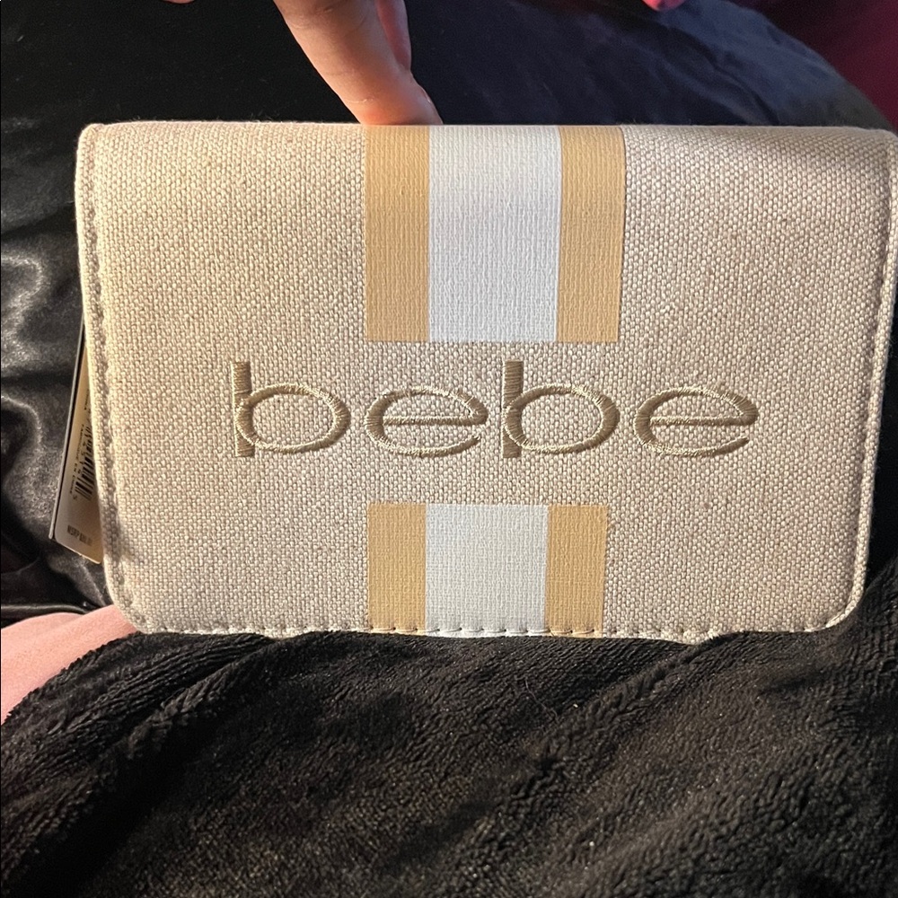 Bebe Cream and Gold Women's Wallet